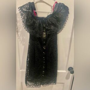 Betsey Johnson sz 8 black lace dress. New without tags